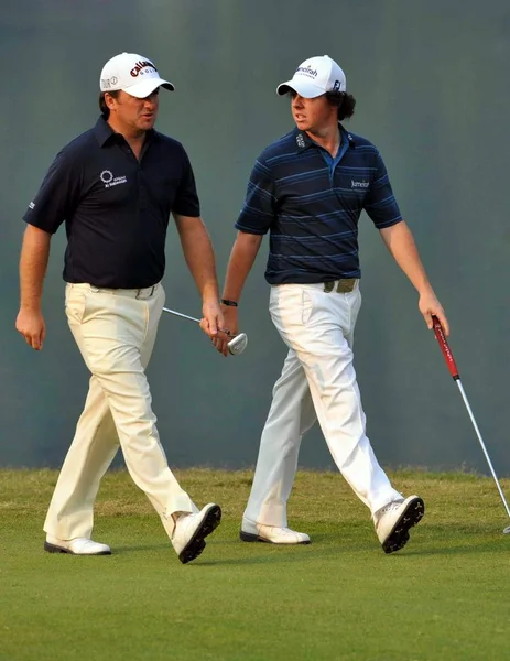 Graeme Mcdowell Rory Mcilroy Team Ireland Seen Second Omega Mission — 图库照片