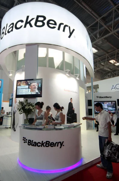 Fájl Tekintettel Stand Blackberry Során Kiállítás Pekingben Kínában Szeptember 2009 — Stock Fotó