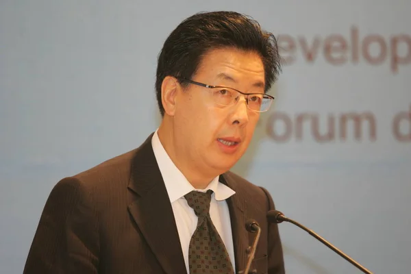 Gao Jian Vice President China Development Bank Cdb Mówi Rozwoju — Zdjęcie stockowe