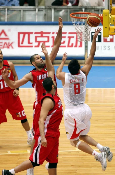 Chinas Zhu Fangyu Doğru Bir Atış Jordan Karşı Fiba Asya — Stok fotoğraf