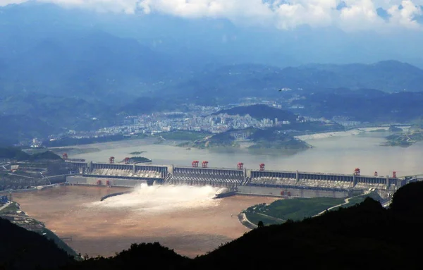 Veduta Della Diga Delle Tre Gole Sul Fiume Yangtze Yichang — Foto Stock