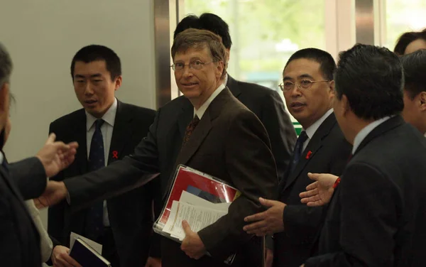 Microsoft Voorzitter Bill Gates Bezoeken Chaoyang District Ziekten Preventie Control — Stockfoto