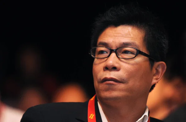Wang Zhongjun Předseda Huayi Bratři Media Corp Vidět Během Čína — Stock fotografie