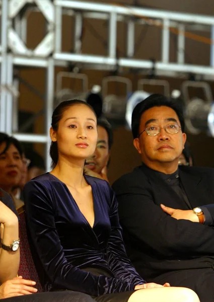 Diseñador Moda Chino Chen Yifei Derecha Otros Invitados Ver Desfile — Foto de Stock