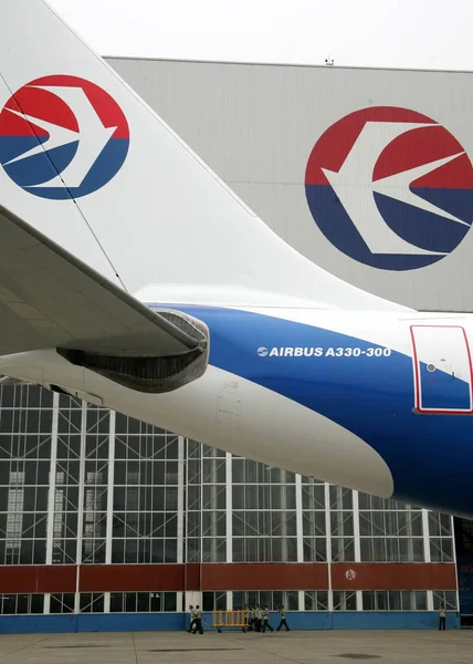 Airbus 330 300 China Eastern Airlines Seen Hongqiao International Airport — Stock Photo, Image