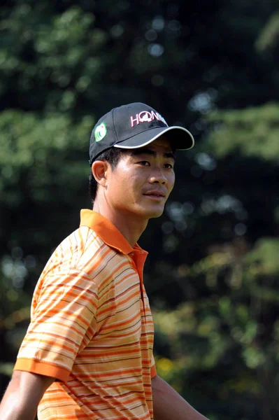 Liang Wenchong Chine Est Lors Première Ronde Tournoi Golf Hsbc — Photo