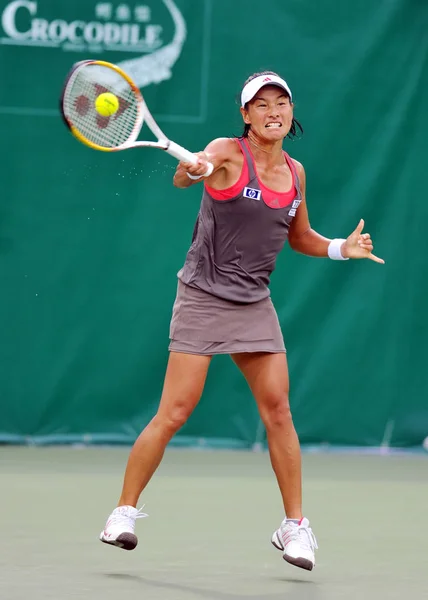 Kimiko Date Krumm Japão Compete Contra Anabel Medina Garrigues Espanha — Fotografia de Stock