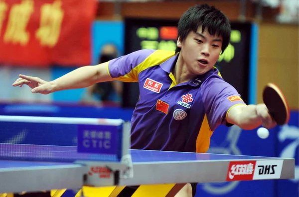 Chinas Hao Shuai Compete Com Seu Companheiro Equipe Wang Hao — Fotografia de Stock