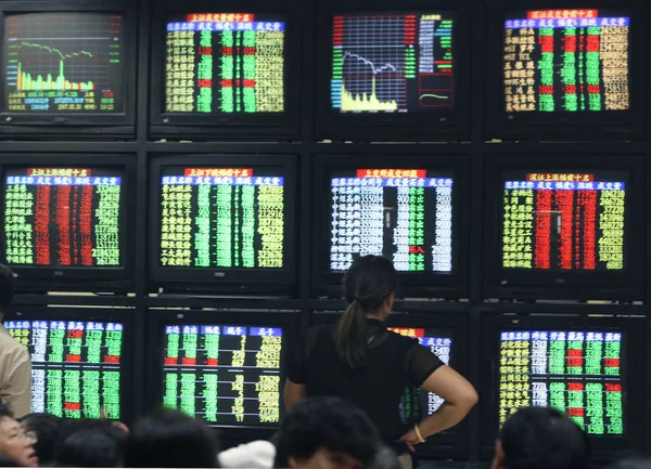 Chinas Aktienkurse Brachen Prozent Ein — Stockfoto