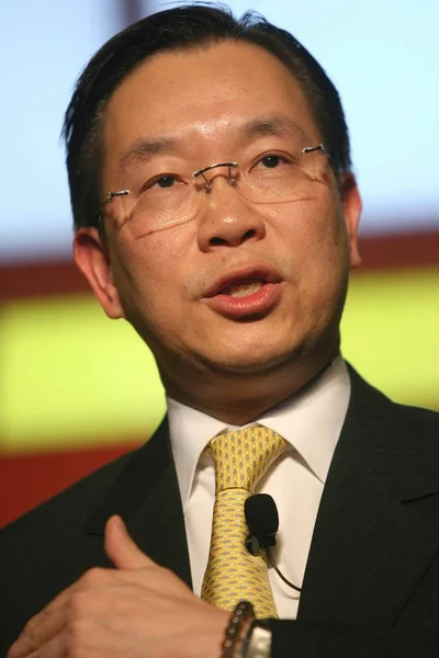 Dah Chuen Chien Generální Ředitel Regionu Ibm Great China Hovoří — Stock fotografie