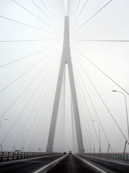 Tekintettel Sutong Híd Egész Jangce Folyó Keleti Chinas Jiangsu Tartomány — Stock Fotó