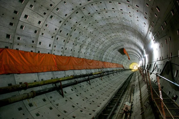 Pohled Staveniště Říčního Tunelu Wuhan Yangtze Wuhan Střední Provincii Chinas — Stock fotografie