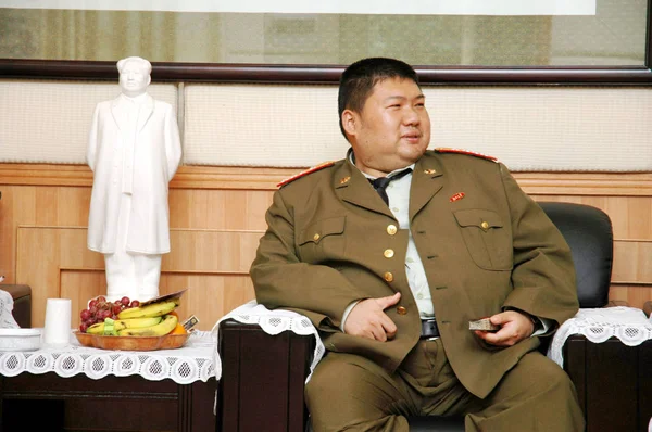 Mao Xinyu Kleinzoon Van Voorzitter Mao Zedong Tijdens Zijn Bezoek — Stockfoto