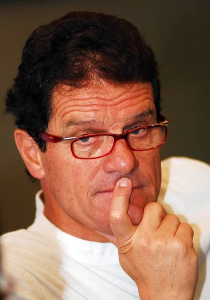 Real Madrid Football Club Allenatore Fabio Capello Durante Incontro Con — Foto Stock