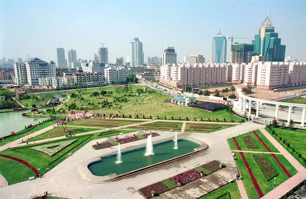 Αστικό Τοπίο Του Πάρκου Wenquan Στην Πόλη Φουτσόου Νοτιοανατολική Κίνα — Φωτογραφία Αρχείου