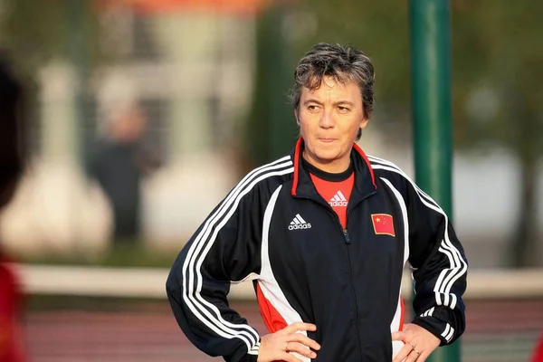 File Elizabeth Loisel Coach China Womens National Team Training Session — Stock Photo, Image