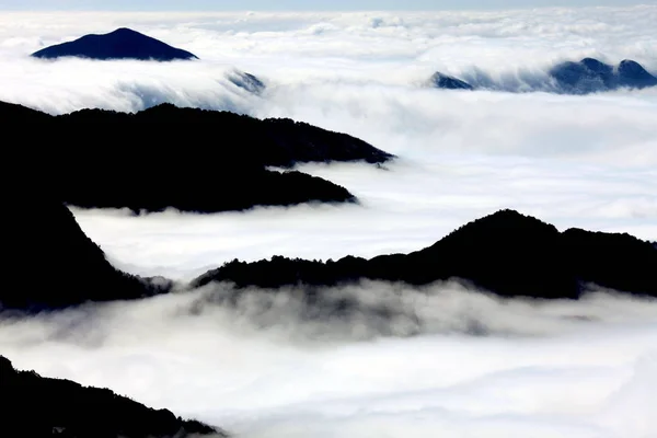 Över Moln Havet Yellow Mountain Mount Huangshan Eller Huang Mountain — Stockfoto