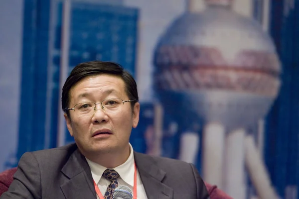 Lou Jiwei Président China Investment Corporation Cic Prend Parole Lors — Photo