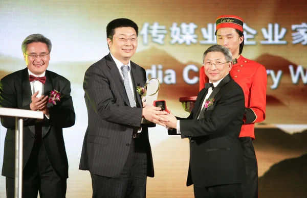 Цзян Nanchun Другий Зліва Голова Генеральний Директор Фокус Медіа Холдинг — стокове фото