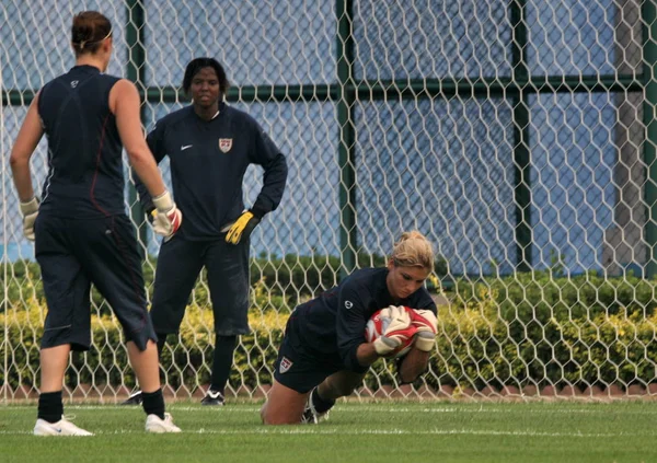 Membri Della Nazionale Statunitense Calcio Femminile Durante Una Sessione Allenamento — Foto Stock