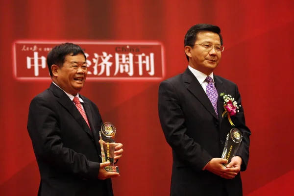 Cho Tak Wong Cao Dewang Esquerda Presidente Grupo Fuyao Presidente — Fotografia de Stock