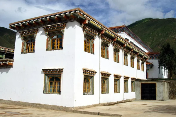 Vista Igreja Católica Yanjing Yanjing Village Condado Mangkang Sudoeste Região — Fotografia de Stock