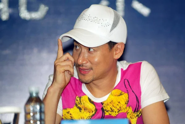 Hong Kong Singer Jacky Cheung Press Conference Promote His Upcoming — Stock Photo, Image