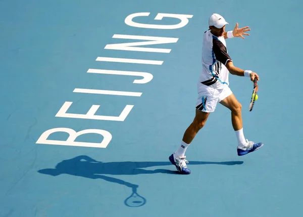 Nikolay Davydenko Rússia Compete Contra Marin Cilic Croácia Durante Quartas — Fotografia de Stock