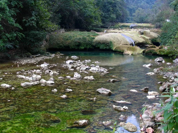 Veduta Del Punto Panoramico Xiaoqikong Nella Contea Libo Nella Prefettura — Foto Stock