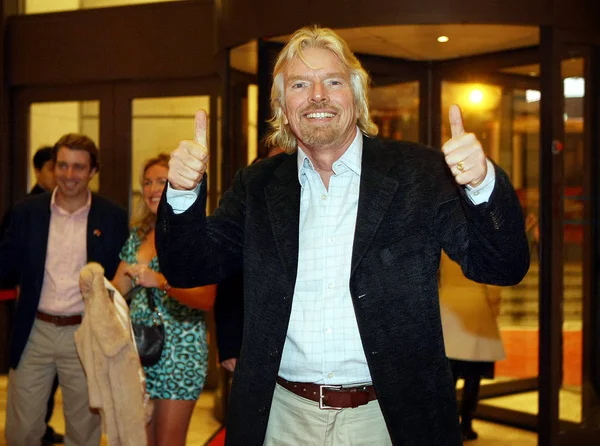 Sir Richard Branson Chairman Virgin Group Chairman Poses Private Party — Stock Photo, Image