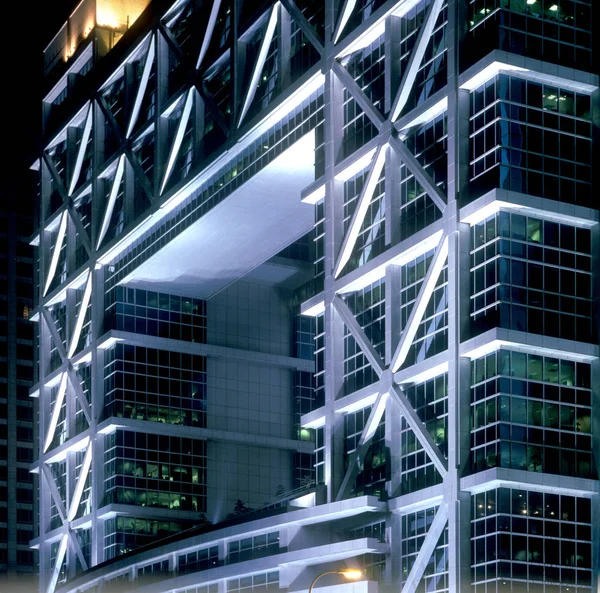 Vista Noturna Shanghai Stock Exchange Building Lujiazui Financial District Pudong — Fotografia de Stock