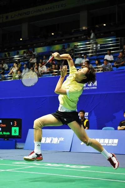 Wang Chen Hong Kong Compite Contra Nicole Grether Alemania Durante —  Fotos de Stock