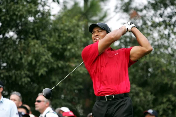 Golfista Número Mundial Tiger Woods United States Tees Durante Rodada — Fotografia de Stock