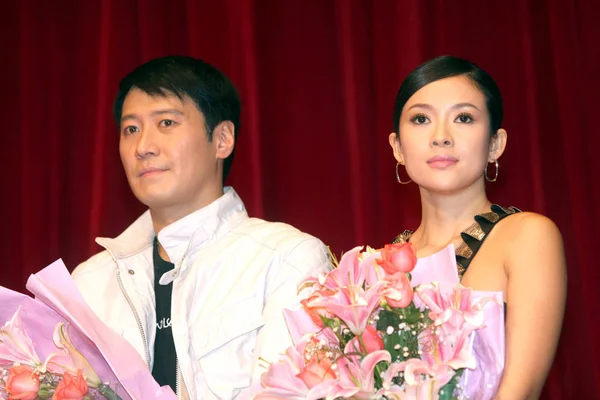 장쯔이 오른쪽 배우와 Lanfang 상하이 2008 알려진 영원히 영화에 있습니다 — 스톡 사진