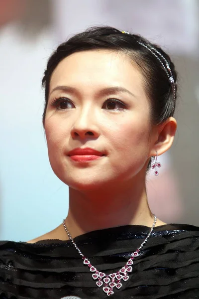 Actrice Chinoise Zhang Ziyi Est Vue Avant Première Film Sophies — Photo