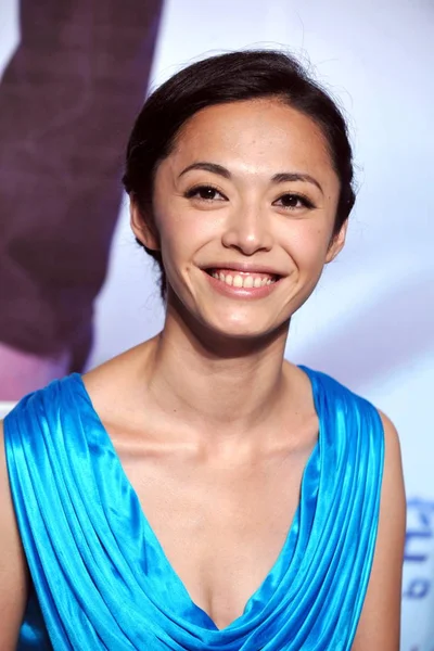 Actriz China Yao Chen Vista Una Conferencia Prensa Para Película — Foto de Stock