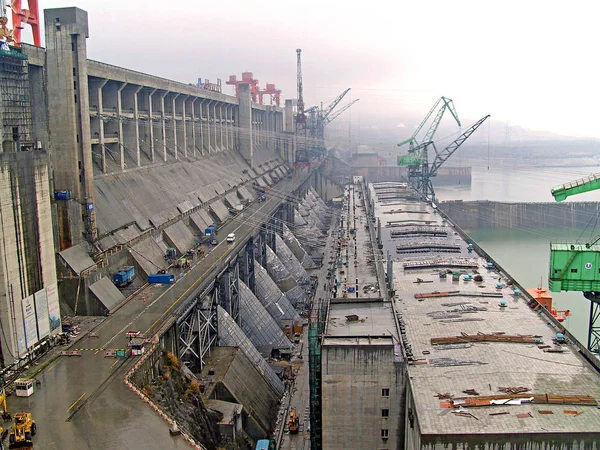 View Three Gorges Dam Yichang Hubei Province February 2007 — Stock Photo, Image