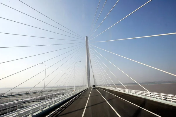 Blick Auf Die Shanghai Yangtze River Bridge Teil Des Shanghai — Stockfoto