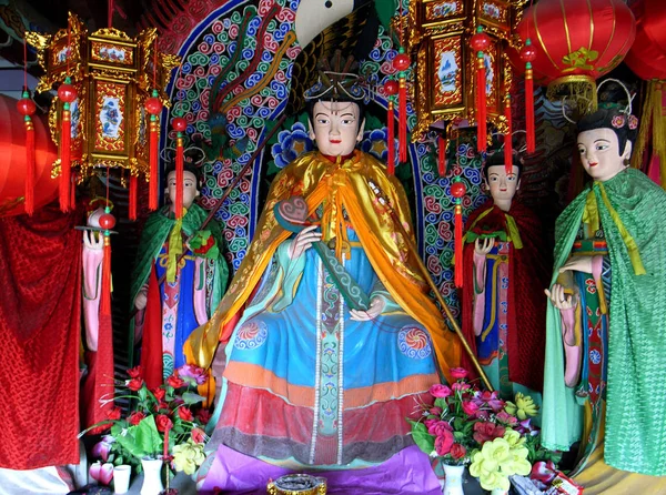 Uma Estátua Rainha Mãe Ocidente Uma Antiga Deusa Chinesa Vista — Fotografia de Stock