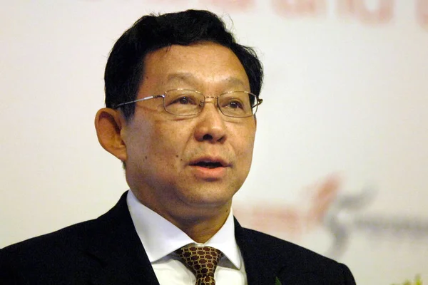 Kinesiska Handelsminister Chen Deming Talar Vid Årliga Globala Management Forum — Stockfoto