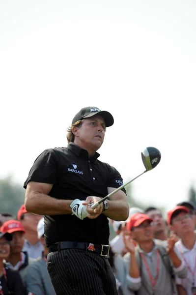 Phil Mickelson Degli Stati Uniti Tees Durante Fase Finale Del — Foto Stock