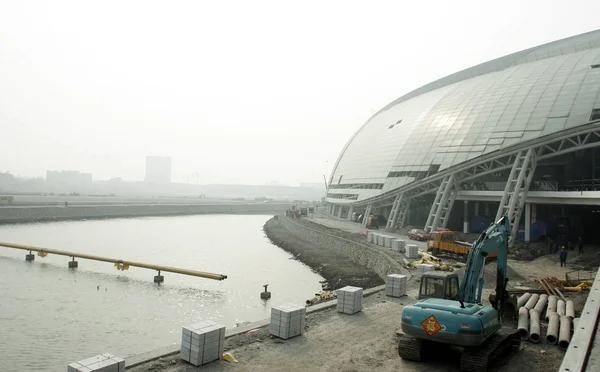 Exteriör Tianjin Olympic Center Stadium Centrala Tianjin Feb 200 — Stockfoto