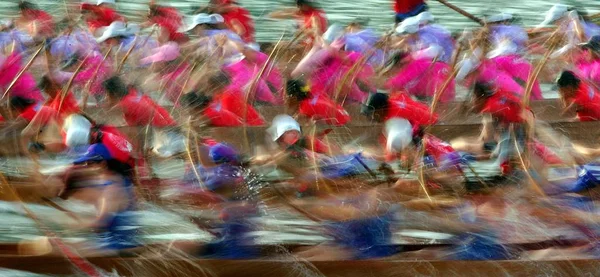 Участники Участвующие Чемпионате Стэнли Дракон Лодка Отпраздновать Традиционный Китайский Фестиваль — стоковое фото