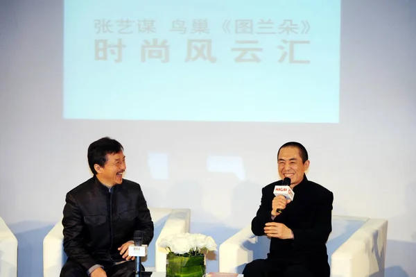 Der Chinesische Regisseur Zhang Yimou Rechts Und Der Hong Kong — Stockfoto