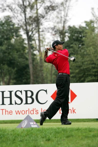 Świecie Numer Jeden Golfista Tiger Woods Stanów Zjednoczonych Rozpoczyna Grę — Zdjęcie stockowe