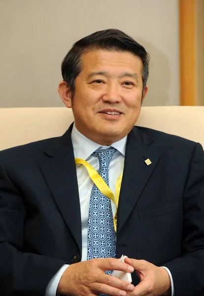 Chen Dongsheng Předseda Generální Ředitel Životní Pojišťovny Taikang Viděn Během — Stock fotografie