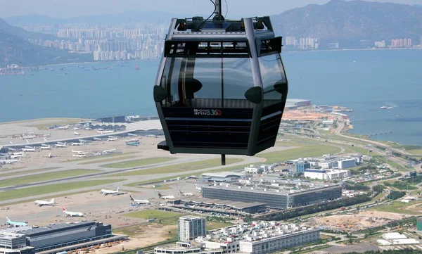 Kilátás Ngong Ping Skyrail 360 Felvonó Táj Hong Kong Nemzetközi — Stock Fotó