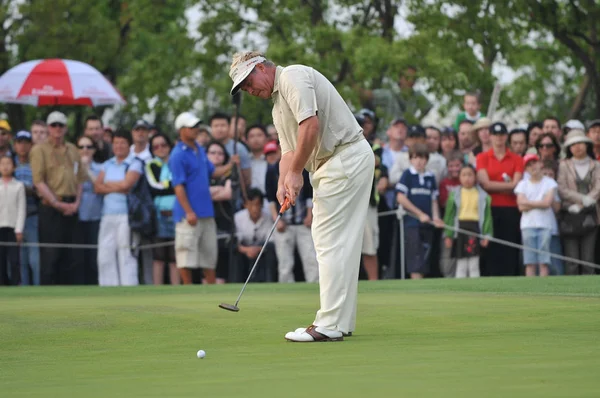 Darren Clarke Észak Írország Elüti Labdát Bmw Ázsiai Open 2008 — Stock Fotó