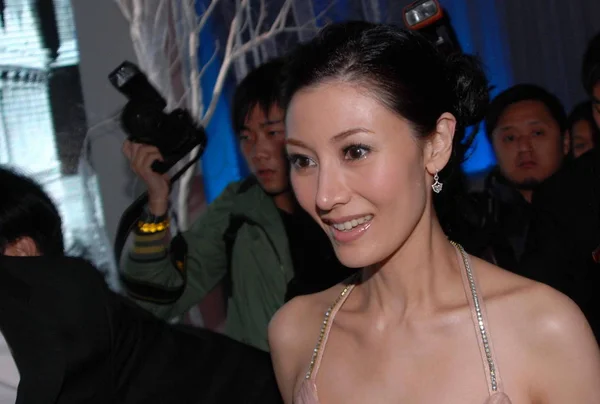 Attrice Hong Kong Michele Lee Arriva Festa Swarovski Shanghai Cina — Foto Stock