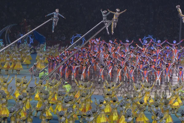 Dansere Optræder Afslutningsceremonien Olympiske Lege Beijing 2008 Det Nationale Stadion - Stock-foto